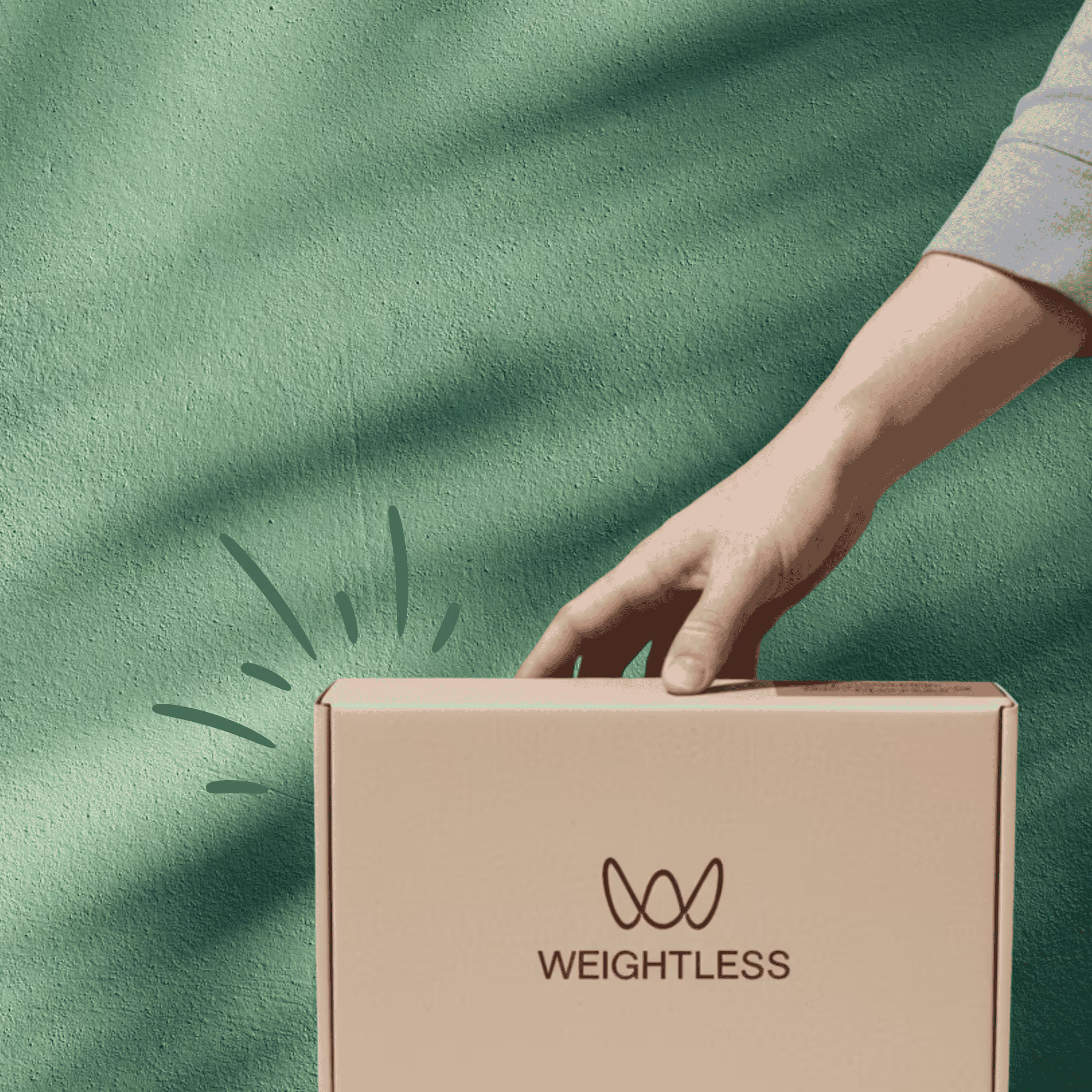 A discreet Weightless delivery box