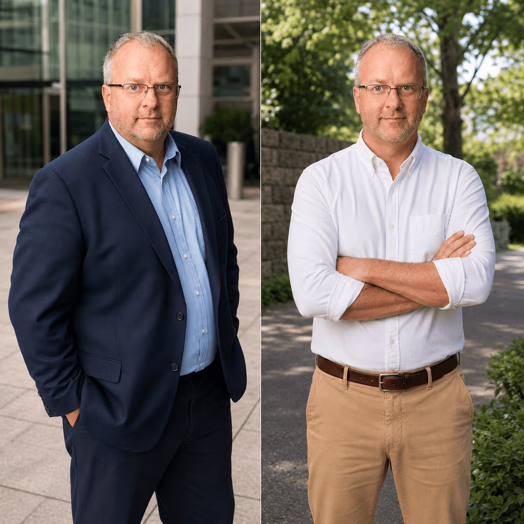 Andy Smith before and after weight loss with Weightless